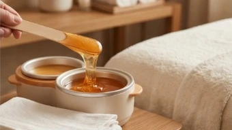 Professional wax service at Radiant Glow Skin Spa
