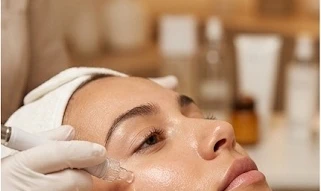 Nano Facial w/ Peel serum application at Radiant Glow Skin Spa